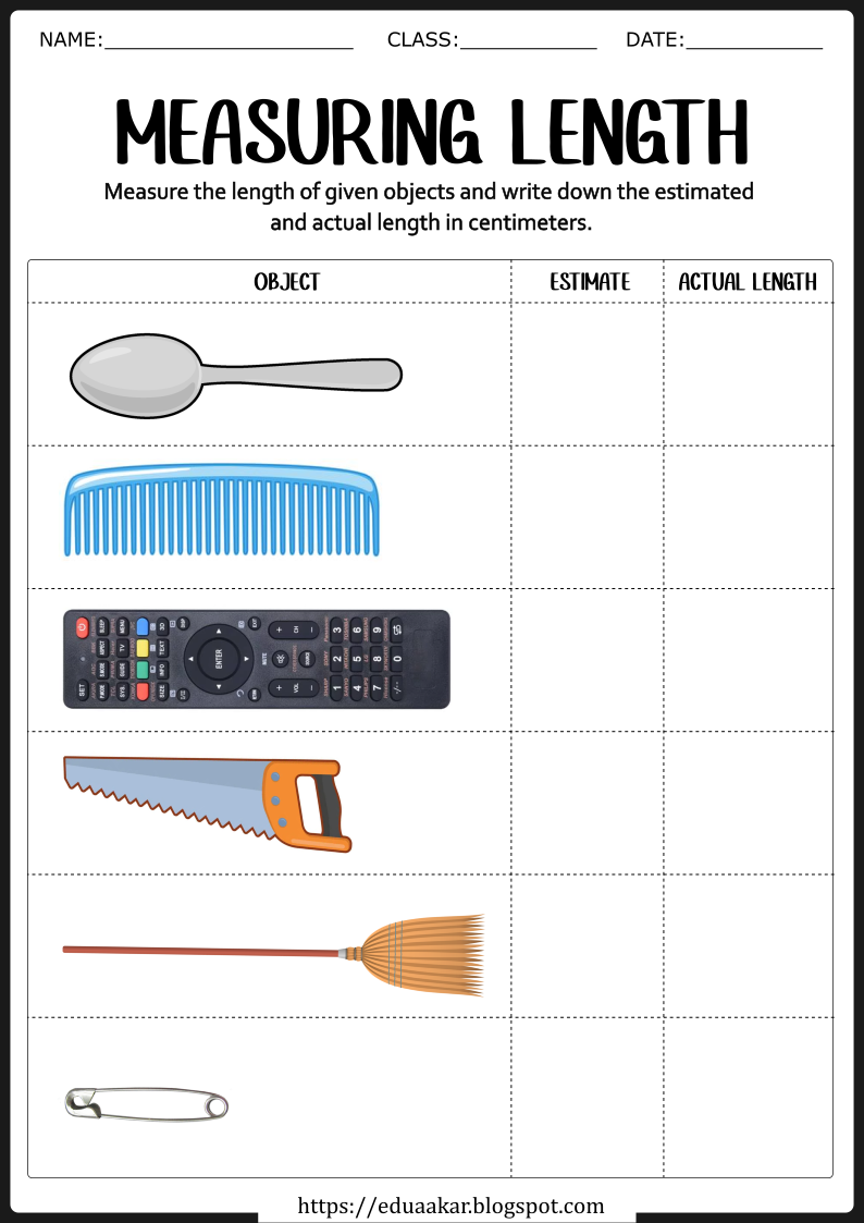 Measurement Worksheets for Kids