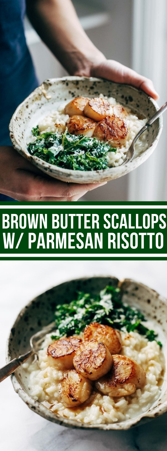 Brown Butter Scallops with Parmesan Risotto #dinner #bestrecipe