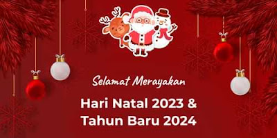 baliho natal 2023 dan tahun baru 2024