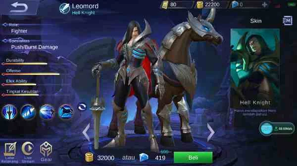 Kelebihan dan Kekurangan Hero Leomord Mobile Legend