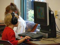Boy enjoying the video programs
