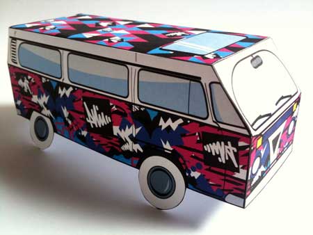 Kawaii Wagon Papercraft