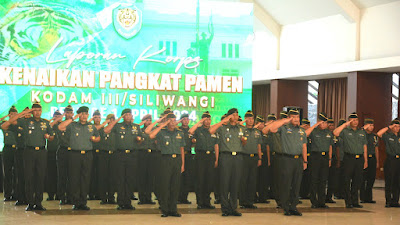 Pangdam III/ Slw Mayjen TNI Mohammad Fadjar Ucapkan Selamat Kenaikan Pangkat Pamen Periode 1 April 2024