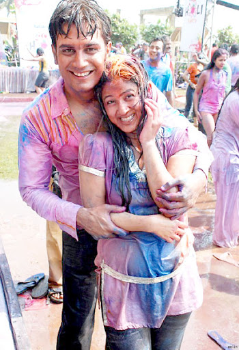 Holi celebration Hot TV actress