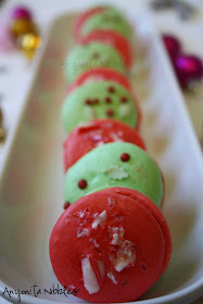 A row of peppermint macarons from Anyonita-nibbles.co.uk