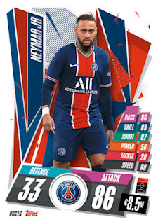 Topps Match Attax 2020-2021 Paris Saint-Germain Set