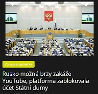 Rusko možná brzy zakáže YouTube, platforma zablokovala účet Státní dumy - AzaNoviny