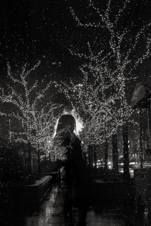 Satoki Nagata black and white photography art portraits city lights night Chicago