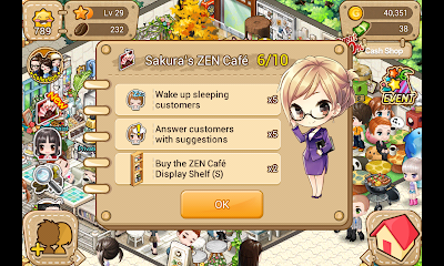 LINE I LOVE COFFEE QUEST: Sakura's Zen Cafe 6/10