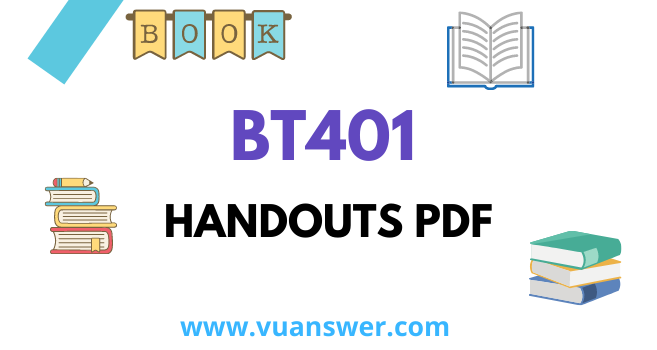 BT401 Genetics Resources and Conservation Handouts PDF