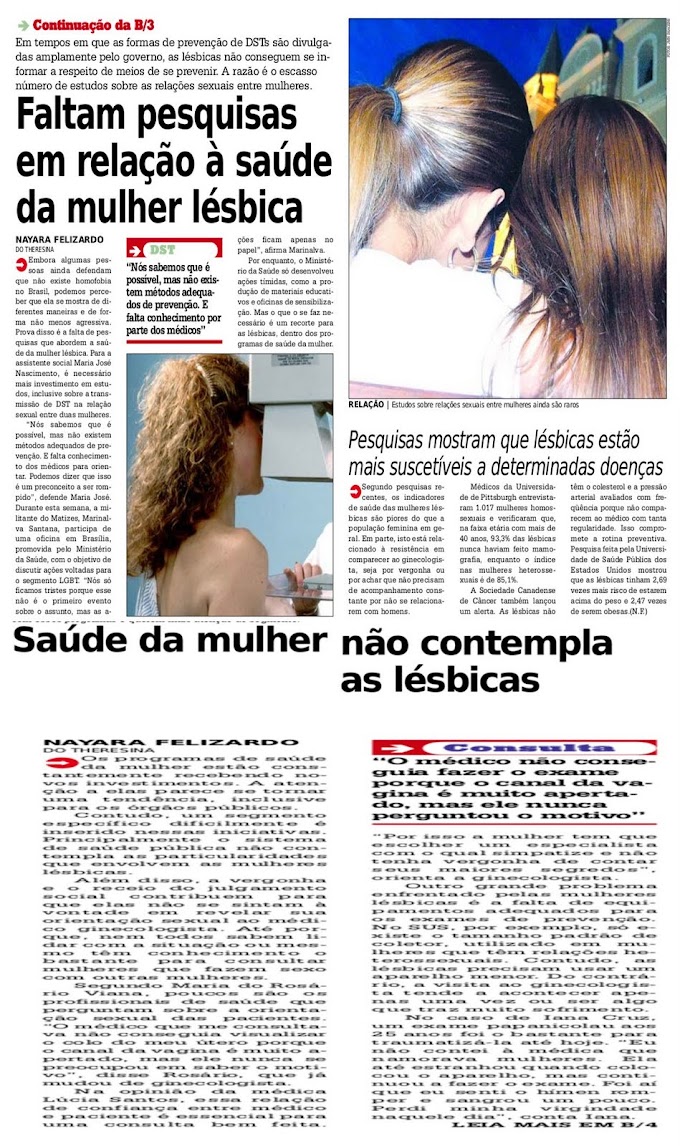 Faltam pesquisas em relação a saúde da mulher lésbica