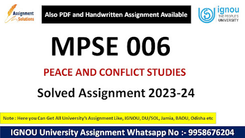 Related searches; Mpse 006 solved assignment 2023 24 ignou