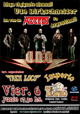  U.D.O Llega la voz de ACCEPT Viernes 6 de Junio de 2008