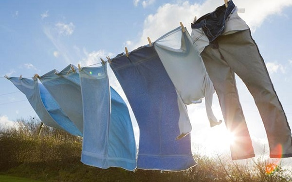 Cleaning cloth in sunlight 