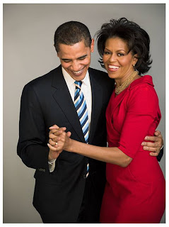 Barak Obama with wife