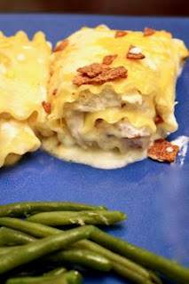 Chicken Bacon Alfredo Lasagna Rolls: Savory Sweet and Satisfying