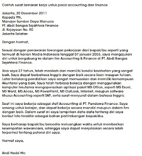 Contoh Cover Letter Lamaran Kerja Fresh Graduate - contoh 