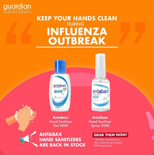 Antabax Sanitzer available at all Klang Valley Guardian stores (February 6, 2020)