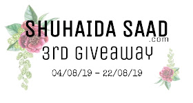 Shuhaidasaad.com 3rd Giveaway, Blogger, Blogger Giveaway, Blog, Hadiah,