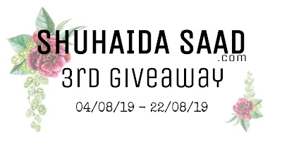 Shuhaidasaad.com 3rd Giveaway, Blogger, Blogger Giveaway, Blog, Hadiah,