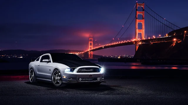Ford Mustang Golden Gate Bridge Desktop Wallpaper