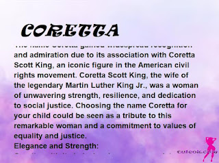 ▷ meaning of the name CORETTA (✔)