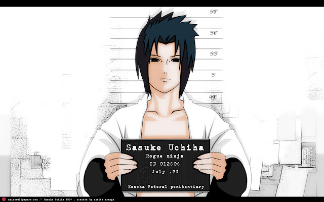   Uchiha Sasuke mug shot male guy anime hd wallpaper desktop pc background 0132.