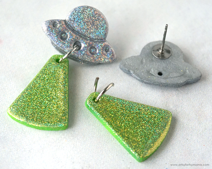 Polymer Clay UFO Earrings
