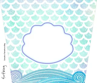 Mermaid: Free Printable Candy Bar Labels.