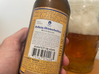 Oktoberfestbier label detail.