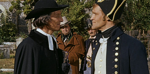 Peter Cushing as Dr. Blyss and Patrick Allen as Captain Collier, Night Creatures, 1962