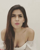 Karishma Sharma Deep neck White Gown Beautiful Pics ~  Exclusive 005.jpg