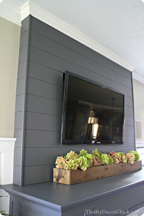 TV above fireplace