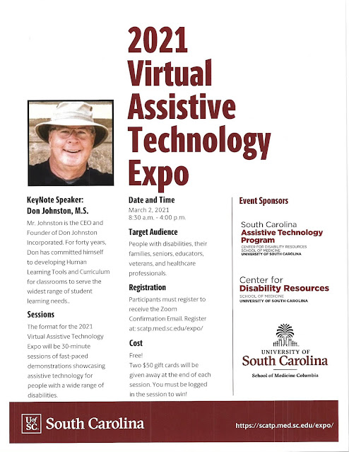 2021 Virtual Assistive Technology Expo flier image