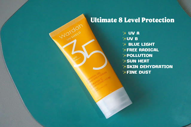 sunscreen wardah uv shield spf 35 pa +++  gel sunscreen serum