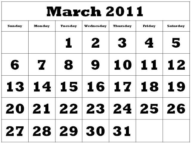 calendar march 2011 images. 2011 Calendar March