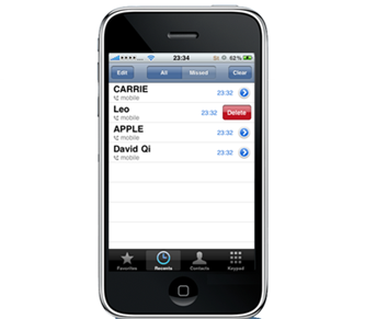 recentcalllog delte