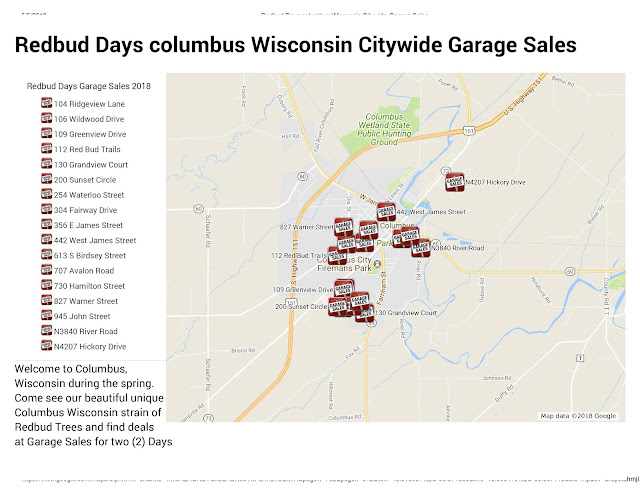 Columbus Wisconsin Redbud Citywide Garage Sales