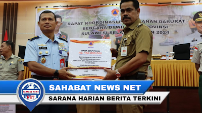 Pemkab Pinrang Terima Bantuan Bencana Dari BNPB RI