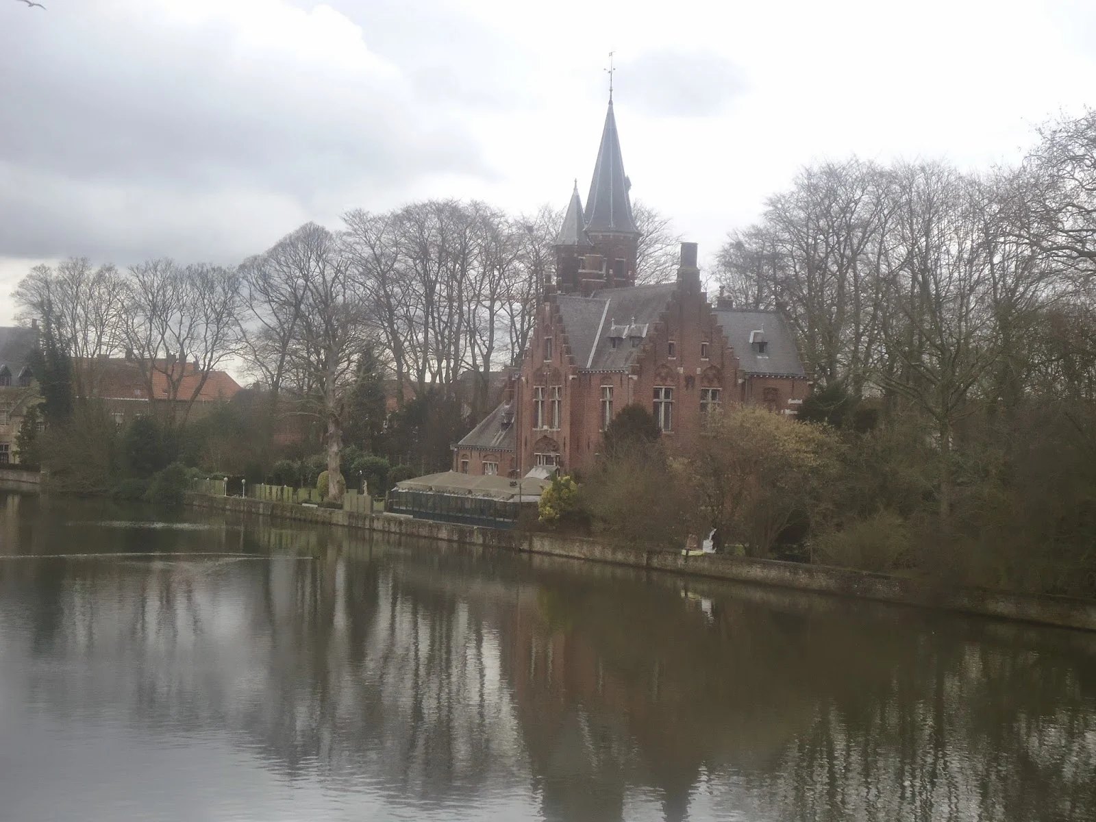 Travel Middle Ages Bruges Minnewater Park Belgium