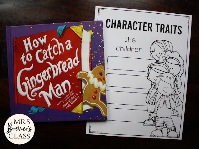How to Catch a Gingerbread Man book activities unit with literacy companion activities and a craftivity for Kindergarten and First Grade