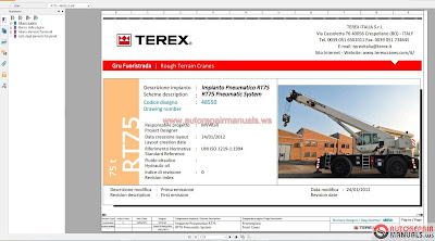 Terex Mobile and Crawler Crane Full Set Shop Manual DVD