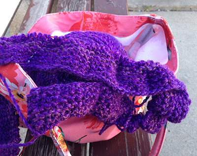 Piper's Afghan in the early stages.