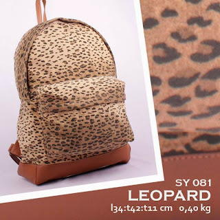 jual online Tas Ransel Beludru Motif Macan Harga Terjangkau