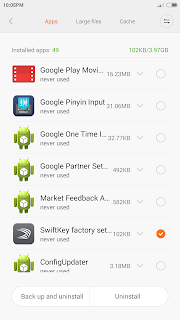 How to how to remove inbuilt apps in mi4 or mi4i without rooting?