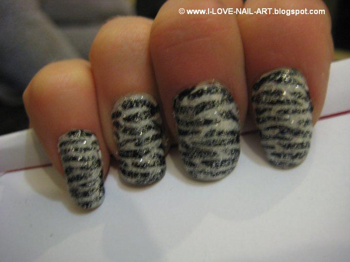 Zebra Print Nails and Toes