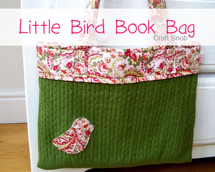 Little Bird Book Bag Tutorial