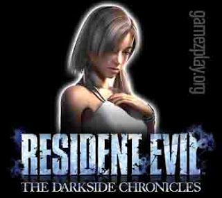 Resident Evil The Darkside Chronicles game girl and logo