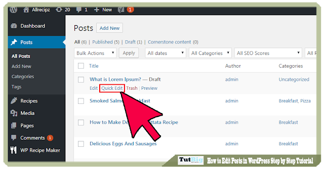  welcome to the TutBig today I will show you  How to Edit Posts in WordPress Step by Step Tutorial