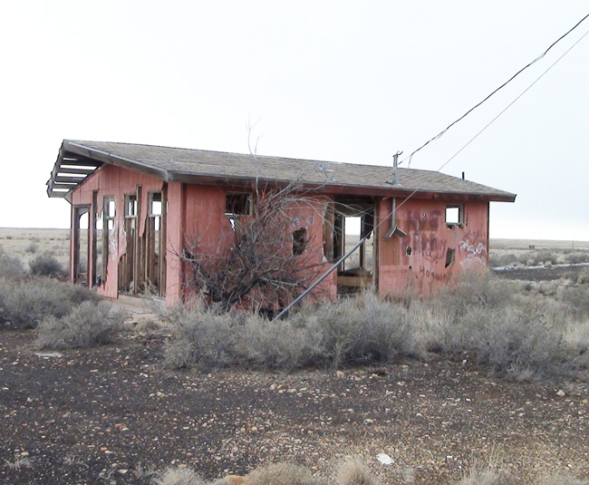 Abandoned campground at Two Guns, Arizona ghost town
